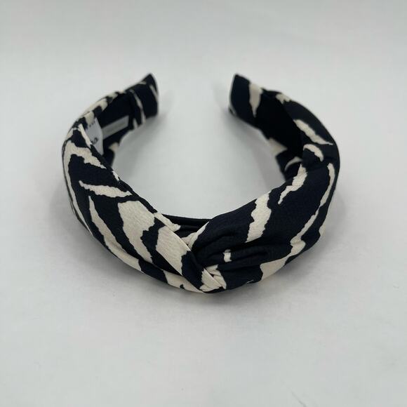 AUTUMN ADEIGBO Headband NEW Zebra Animal Print Black Hair Accessory Rare NWOT main image 5
